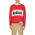 The Elder Statesman Men's Meditate Cashmere Sweater-red