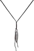 Feathered Soul Women's Fossil Pendant On Braided Leather Cord