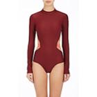 Chromat Women's Dune Turtleneck One-piece Swimsuit-maroon