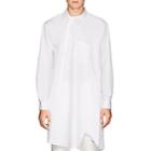 Comme Des Garons Men's Cotton Oversized Asymmetric Shirt-white