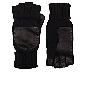 Barneys New York Men's Wool-cashmere Convertible Mittens-black