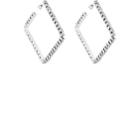 Area Women's Square Hoop Earrings-silver