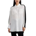 Givenchy Women's Oversized Colorblocked Silk Blouse - Black