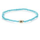 Luis Morais Men's Etched-bead Bracelet-turquoise