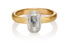 Malcolm Betts Women's Oval White Diamond Ring