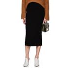 Victoria Beckham Women's Rib-knit Wool-blend Pencil Skirt - Black
