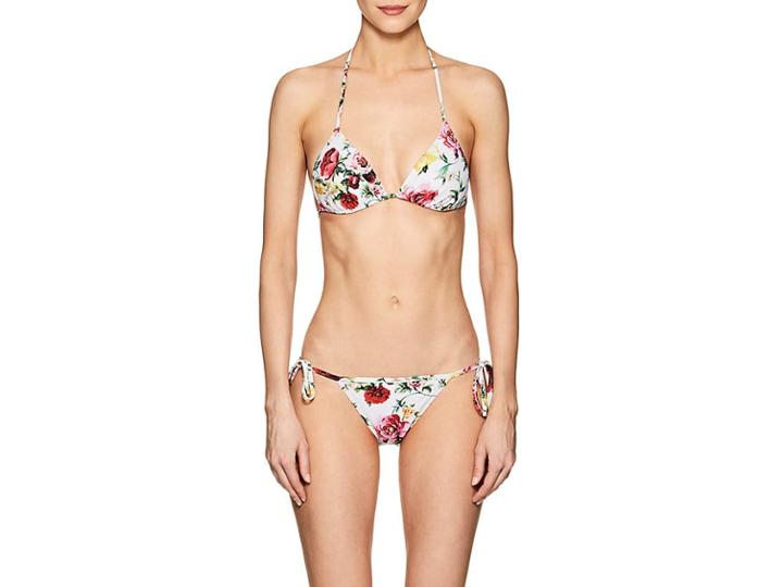 Dolce & Gabbana Women's Floral Triangle Bikini Top