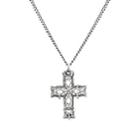 Emanuele Bicocchi Men's Cross Pendant Necklace - Silver
