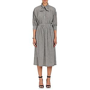 Warm Women's Medoc Houndstooth Seersucker Shirtdress-gray