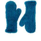 Barneys New York Women's Knitted Mink Fur Mittens-blue