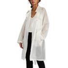 Prada Women's Lace-trimmed Double-breasted Trench Coat - White