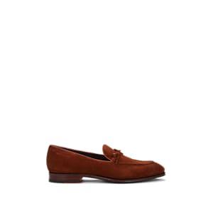 Carmina Shoemaker Men's Suede Tie Loafers - Med. Brown
