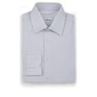Brioni Men's Checked Cotton Poplin Dress Shirt - Light Gray