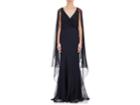 Alberta Ferretti Women's Cape-back Silk Sleeveless Gown