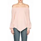 Derek Lam Women's Silk Crepe Off-the-shoulder Blouse-pink
