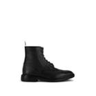 Thom Browne Men's Pebbled Leather Wingtip Ankle Boots - Black