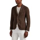 Barneys New York Men's Slub Linen Two-button Sportcoat - Brown