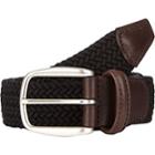 Barneys New York Men's Braided Elastic Belt-black