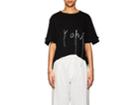 Yohji Yamamoto Women's Embroidered Cotton Jersey T-shirt