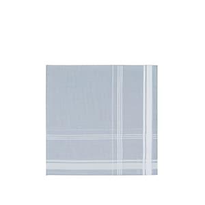 Simonnot Godard Men's Sarabande Satin-striped Cotton Pocket Square - Silver