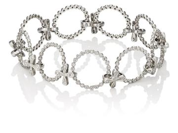 Cathy Waterman Women's White Diamond Circular-link Bracelet