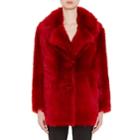 Prada Women's Sheep Shearling Oversized Coat - Red