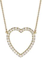 Jennifer Meyer Women's White Diamond Open Heart Necklace