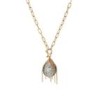 Samira 13 Women's Fringed Tahitian Pearl Pendant Necklace - Gold
