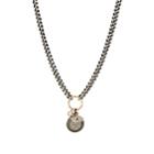Feathered Soul Men's Labyrinth Pendant Necklace - Silver