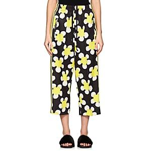 Marc Jacobs Women's Daisy-print Jersey Crop Track Pants-yellow