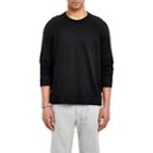 James Perse Men's Raglan Sleeve Long Sleeve Pullover-black