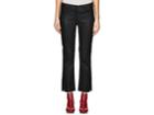 3x1 Women's Leather Crop Flared Jeans