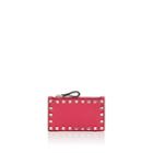 Valentino Garavani Women's Rockstud Leather Card Case-pink