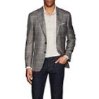 Canali Men's Checked Wool-blend Two-button Sportcoat-beige, Tan