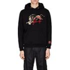 Givenchy Men's Faux-fur-lined Cotton French Terry Hoodie-black