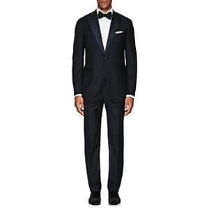 Isaia Men's Gregory Aquaspider Wool One-button Tuxedo-navy