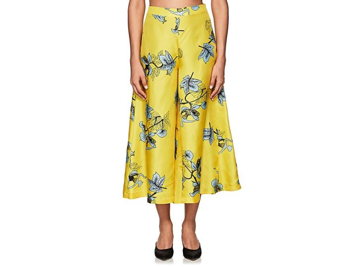 Vivetta Women's Imalia Floral Silk Wide-leg Pants