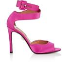 Samuele Failli Women's Jerry Satin Ankle-wrap Sandals-md. Pink
