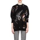 Givenchy Women's Wave-pattern Wool-blend Oversized Sweater-brown