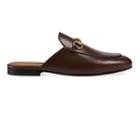 Gucci Women's Princetown Leather Slippers - Brown