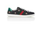 Gucci Women's New Ace Embroidered Leather Sneakers