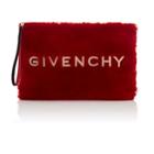 Givenchy Women's Gv3 Large Faux-shearling Pouch-md. Red