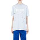 Givenchy Women's Logo Distressed Cotton T-shirt-lt. Blue