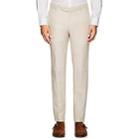 Isaia Men's Cortina Linen Trousers-beige, Khaki