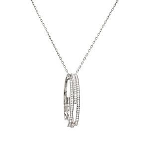 Dauphin Women's Volume Pendant Necklace-silver