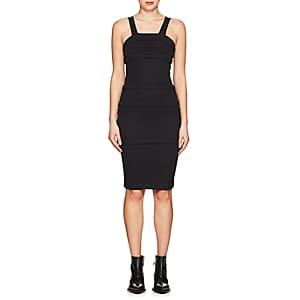 Helmut Lang Women's Cotton Multi-layered Fitted Dress-black