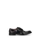 Doucal's Men's Washed Leather Bluchers - Black