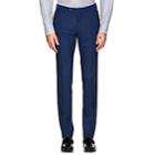 Incotex Men's S-body Slim-fit Technowool Trousers-blue