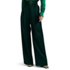 Sies Marjan Women's Blanche Wool Wide-leg Belted Trousers - Dk. Green