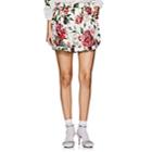 Dolce & Gabbana Women's Peony-print Matte Stretch-silk Charmeuse Shorts-white
